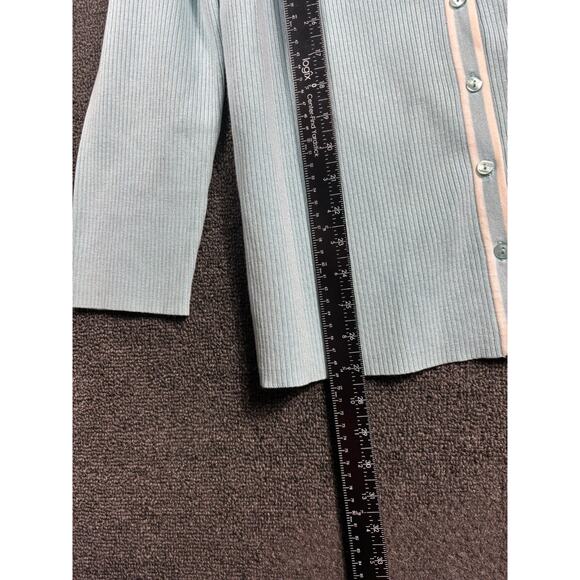 Pendleton Knit Cardigan Sweater Womens Sz 1X Sky Blue Button Front Long Sleeve - Picture 7 of 8